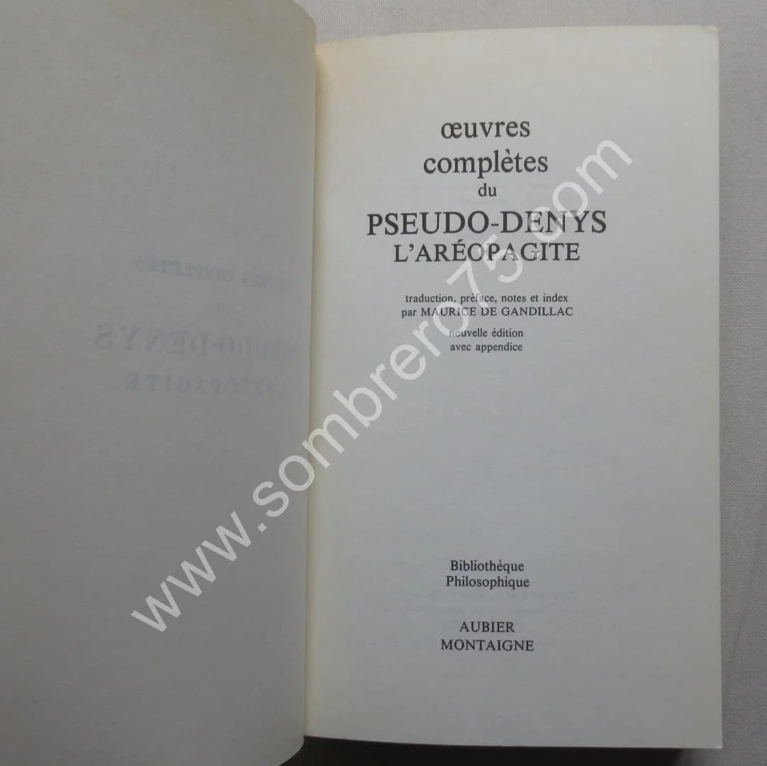 Œuvres Complètes du Pseudo-Denys l'Aéropagite. Trad. M de GANDILLAC - Image 3