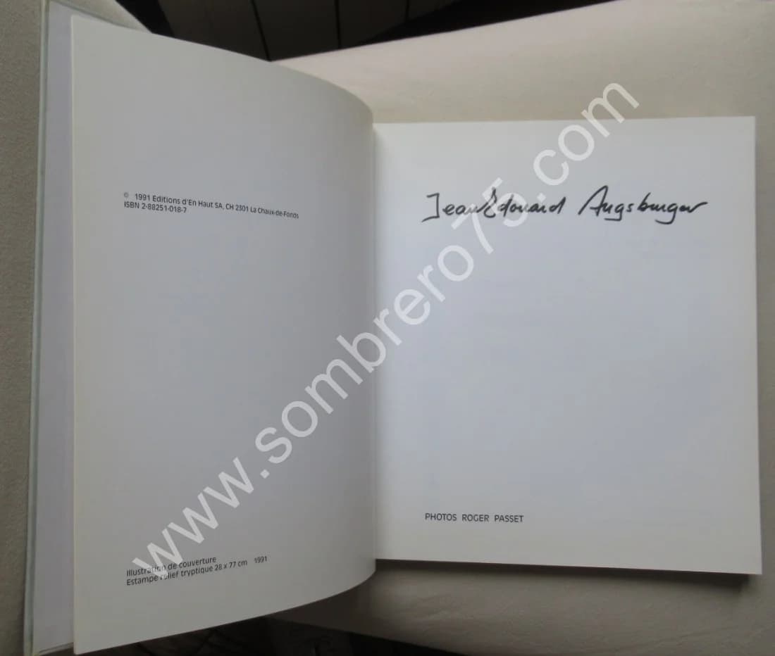 Jean Edouard Augsburger - Graveur. 1991 Collection Grafika - Image 4