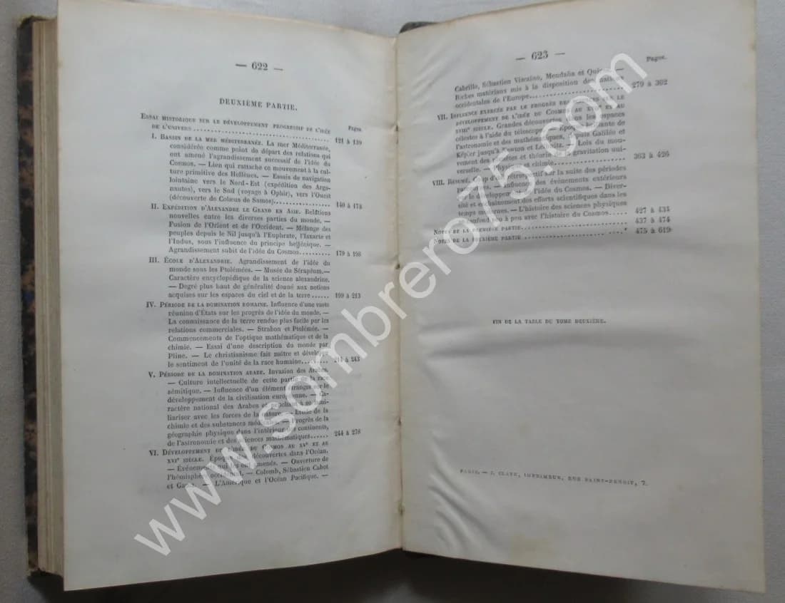 Cosmos - Essai d'une Description Physique du Monde. 4 Tomes. Alex. HUMBOLDT - Image 9