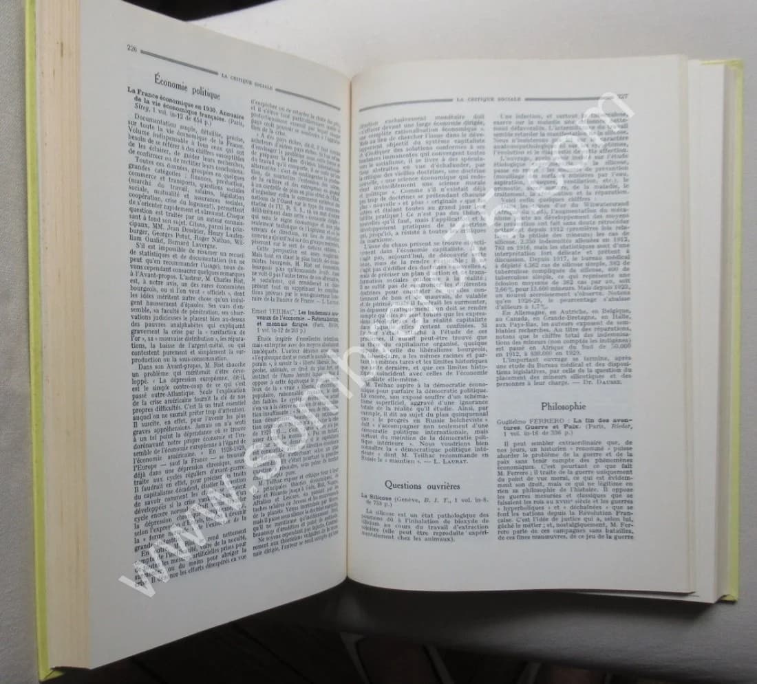 La Critique Sociale. Revue des idées et des livres. 1931-1934. Réimpression 1983 - Image 4