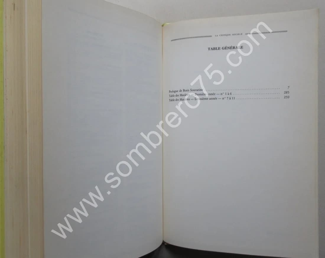 La Critique Sociale. Revue des idées et des livres. 1931-1934. Réimpression 1983 - Image 7