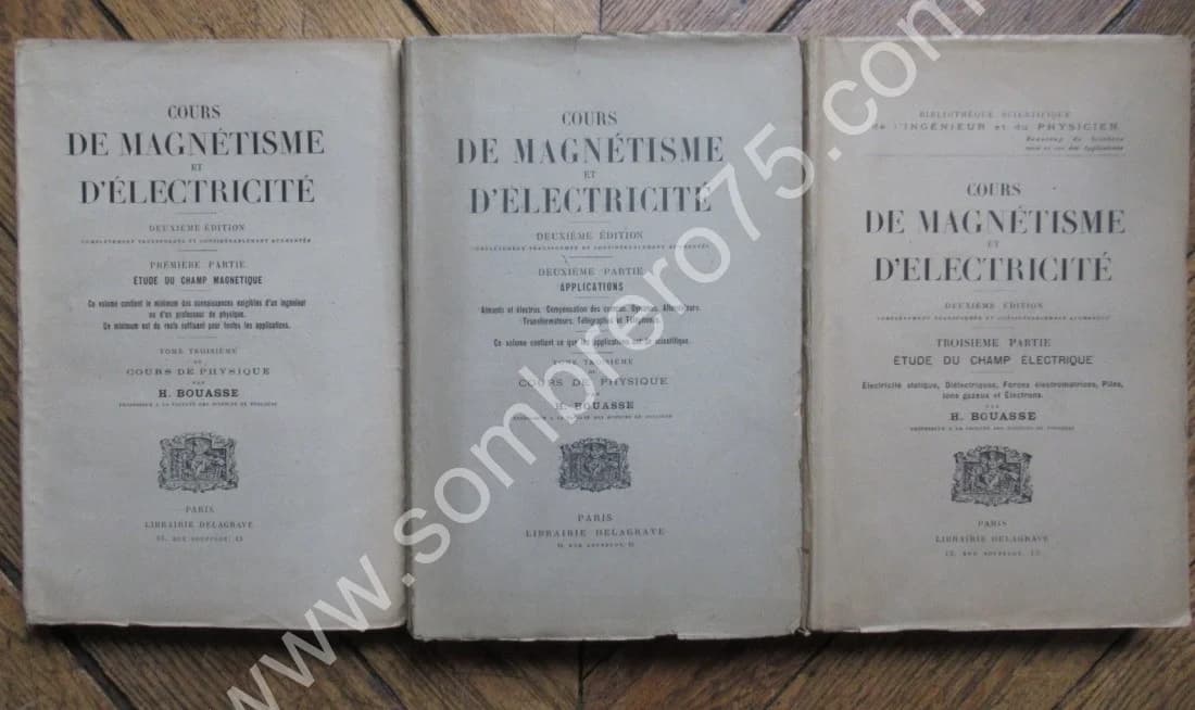 Cours de Magnétisme et d'Electricité- 3 Tomes