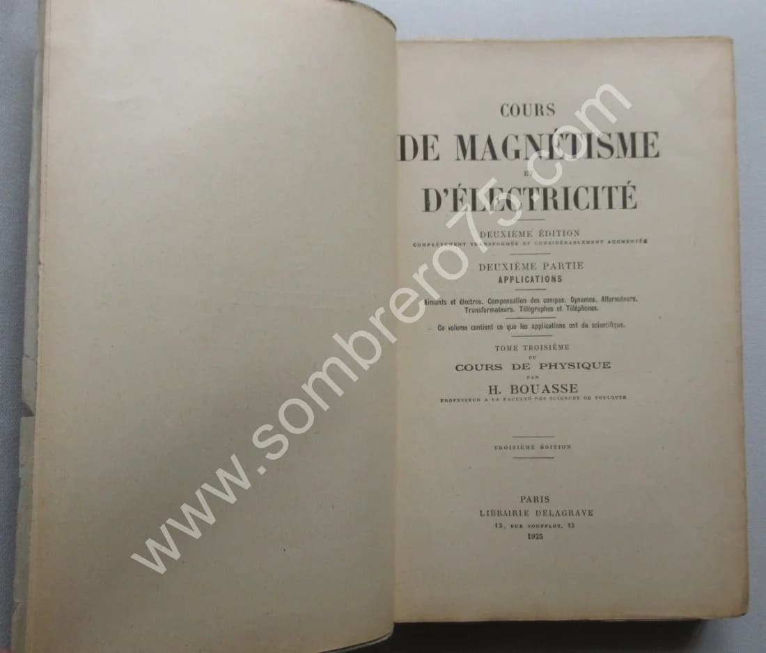Cours de Magnétisme et d'Electricité- 3 Tomes - Image 7