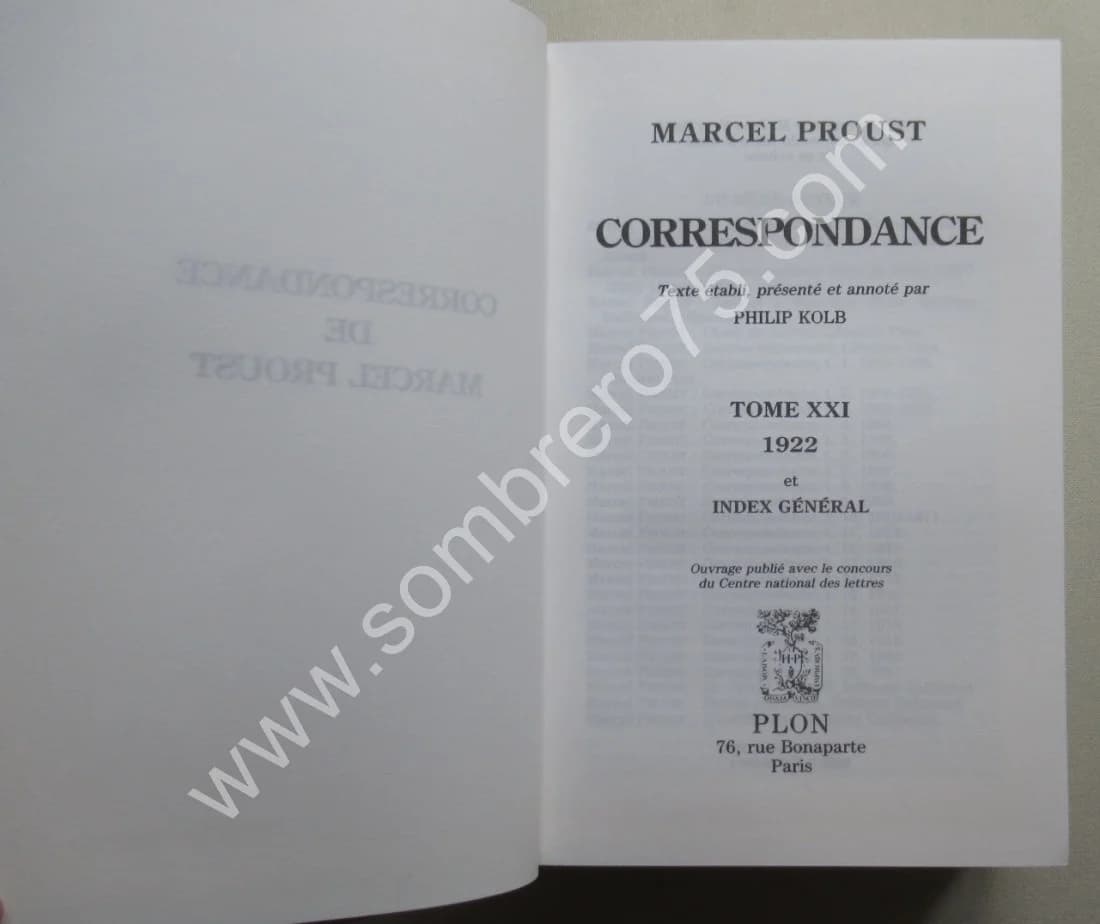 Correspondance de 1922 - Tome 21. Texte Établi et Annoté par Philip Kolb - Image 3