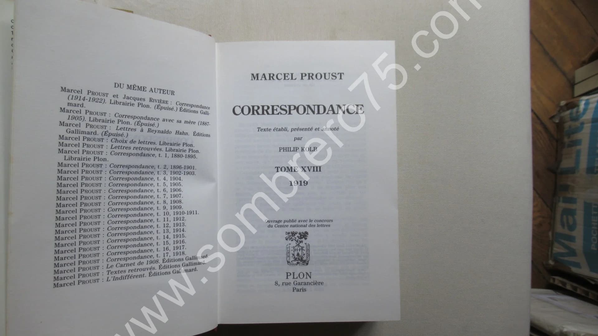 Correspondance de 1919. Tome 18. Texte Établi et Annoté par Philip KOLB - Image 3