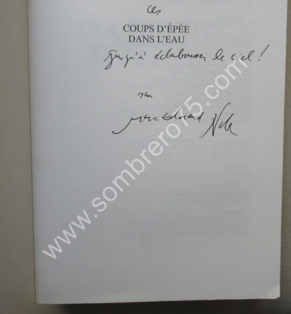 Marc Edouard NABE. Coups d'Epée dans l'eau. Envoi - Image 4