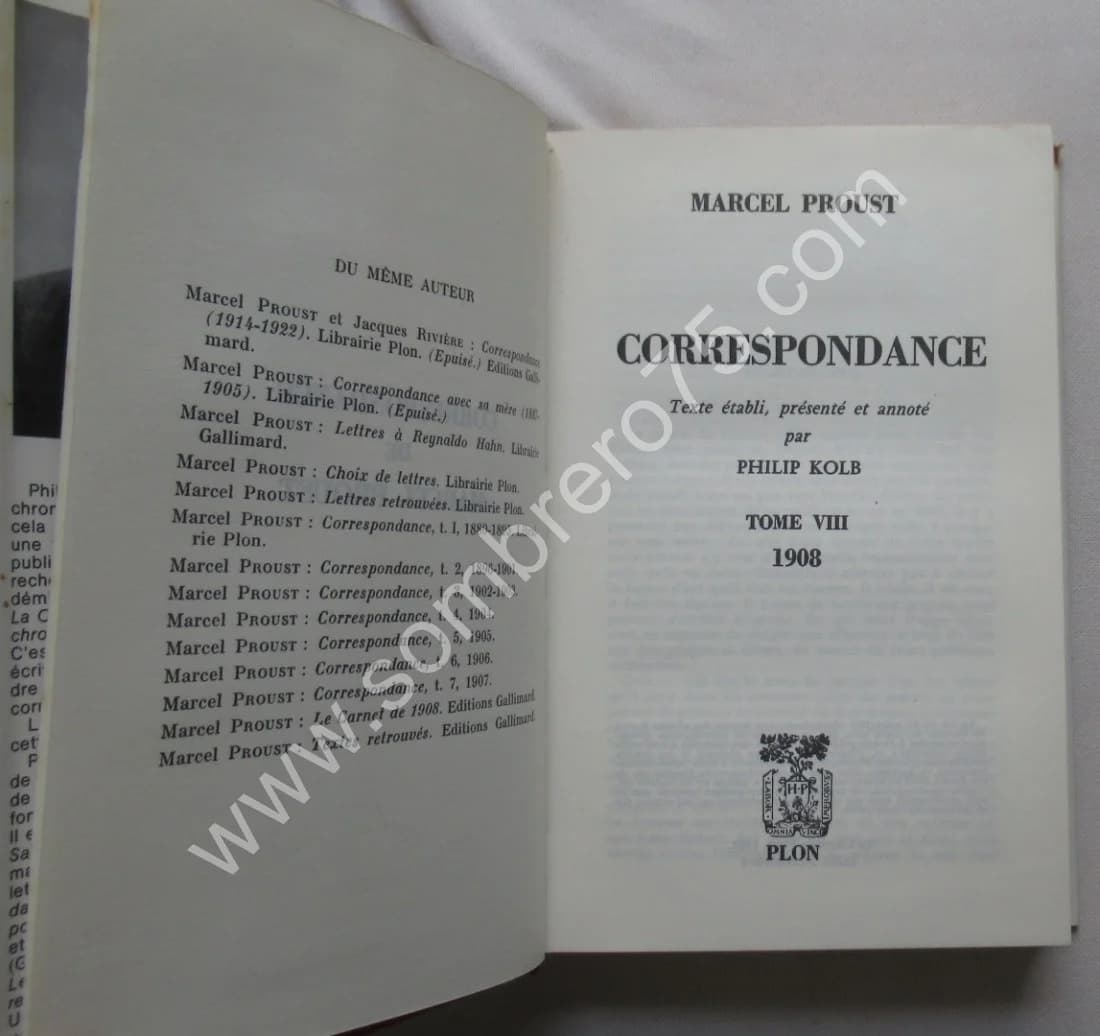 Correspondance de 1908 - Tome 8. Texte Établi et Annoté par Philip Kolb - Image 2