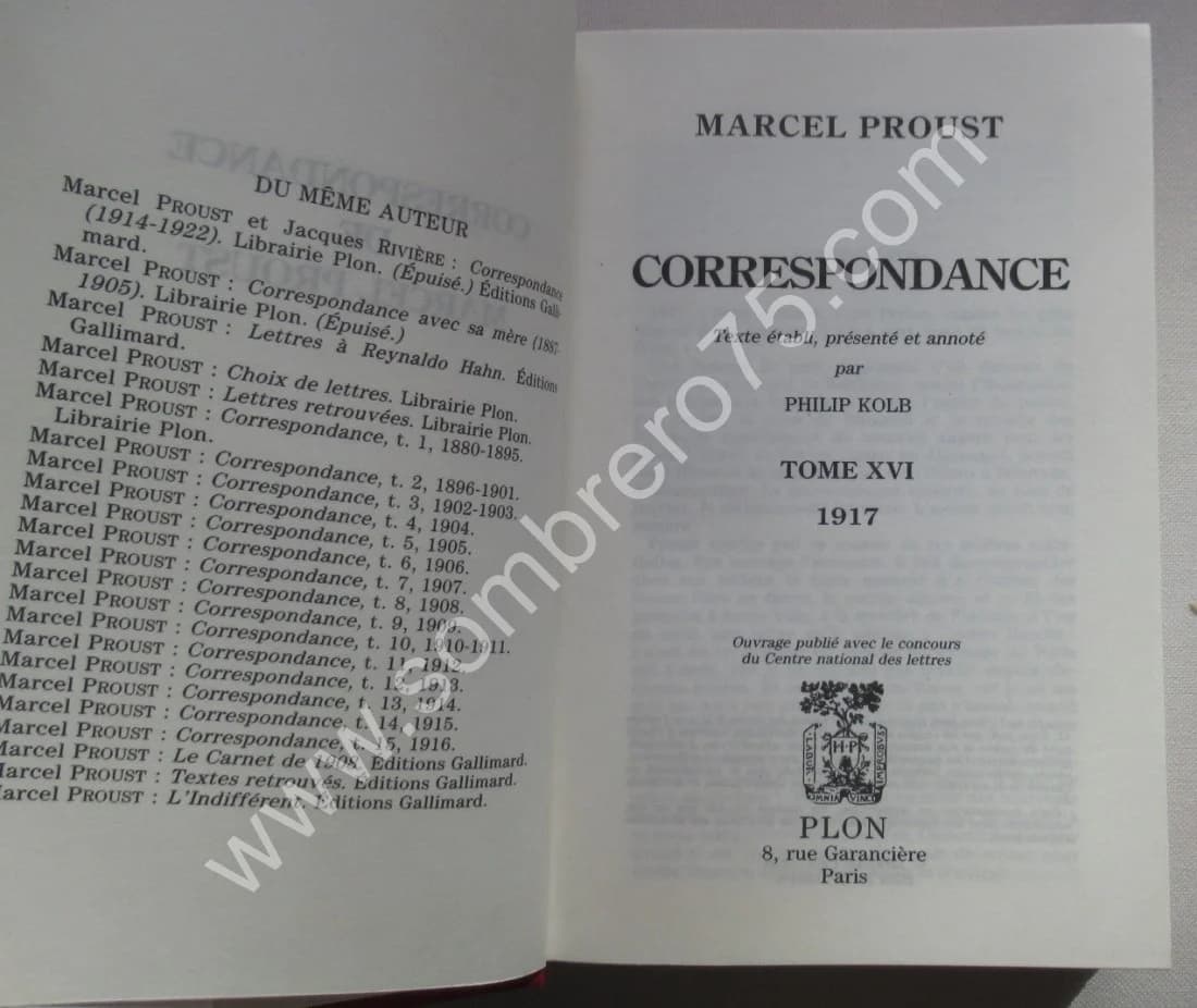 Correspondance de 1917. Tome 16. Texte établi par Philip KOLB - Image 4