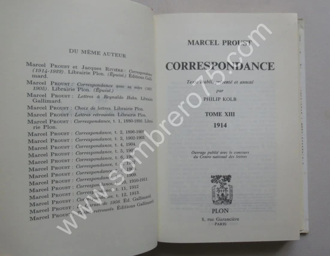 Correspondance de 1914 - Tome 13. Texte Établi et Annoté par KOLB Philip - Image 3