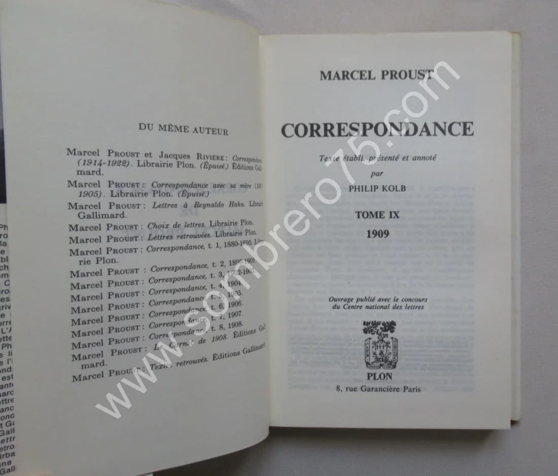 Correspondance de 1909 - Tome 9. Texte Établi et Annoté par KOLB Philip - Image 3