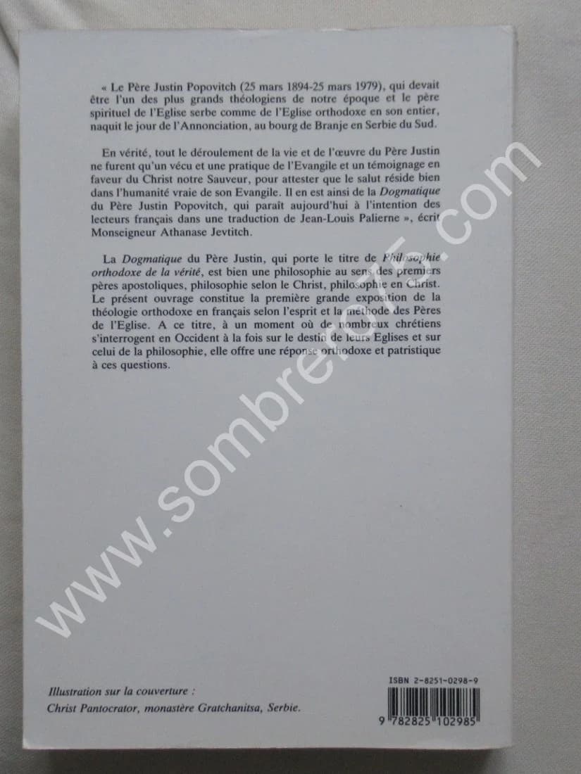 Philosophie Orthodoxe de la Vérité. Tome 1. J. POPOVITCH - Image 4