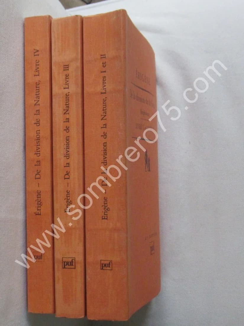 De la Division de la Nature- 3 Tomes - Livre I à IV