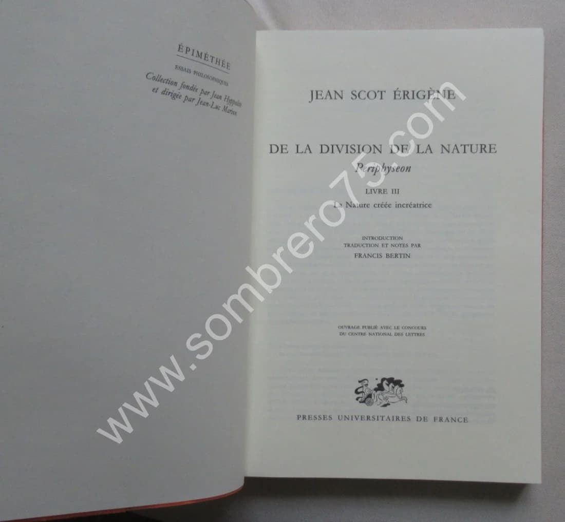 De la Division de la Nature- 3 Tomes - Livre I à IV - Image 7