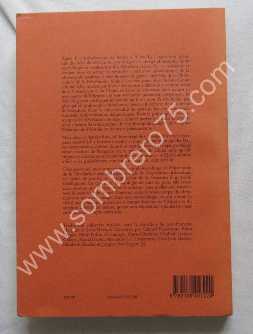 Philosophie de la Révélation. Livre III. F. W. J. SCHELLING - Image 4