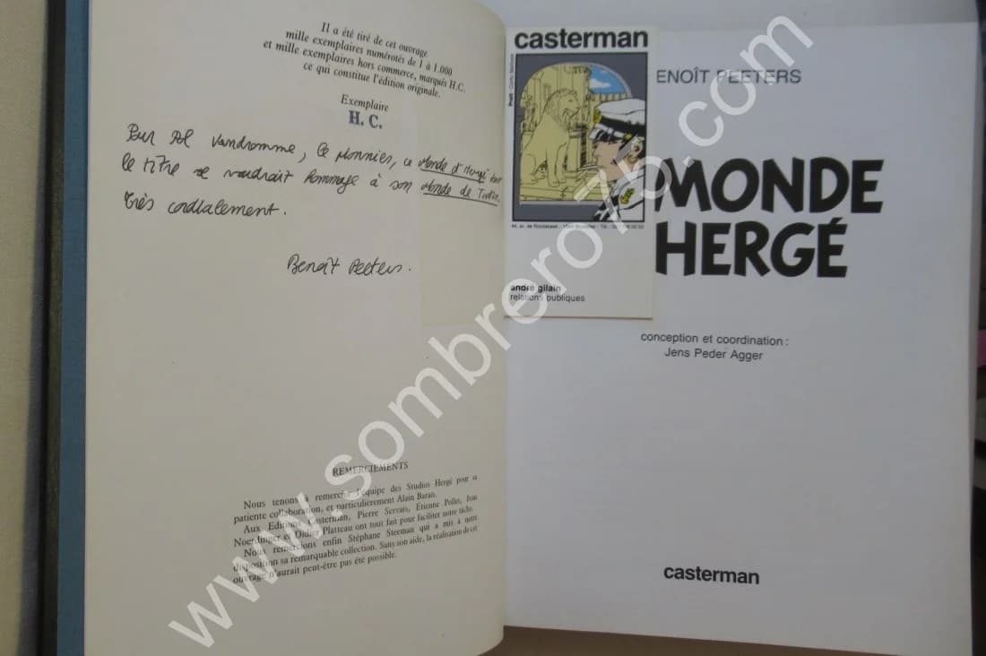 Le Monde d'Hergé.. Hors Commerce. Envoi. 1983 - Image 3