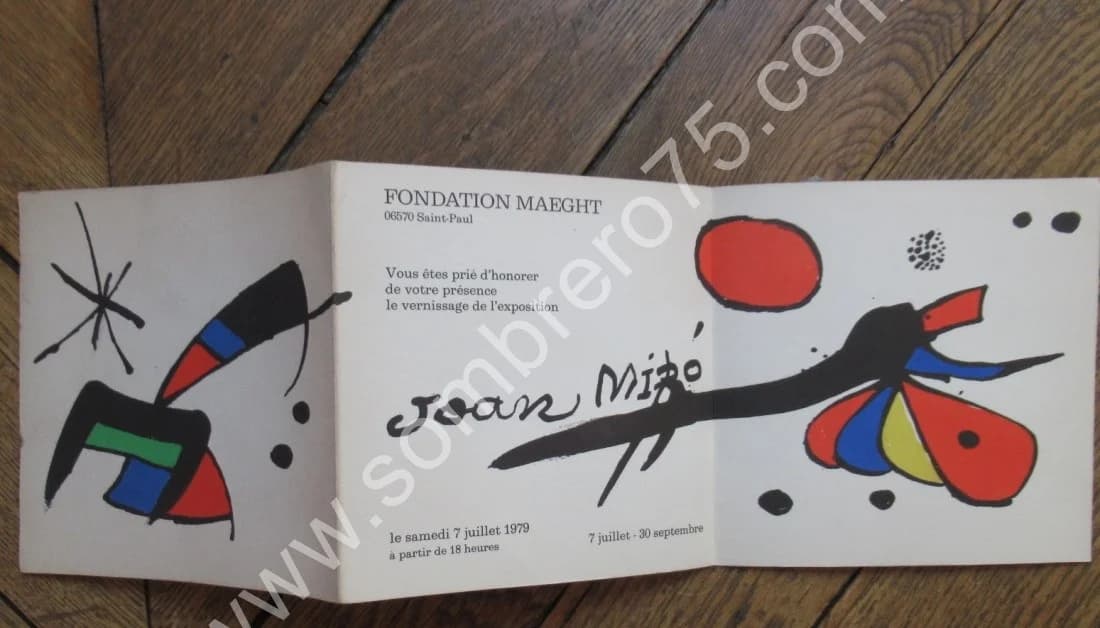 Carton Invitation - Fondation 1979 Lithographies