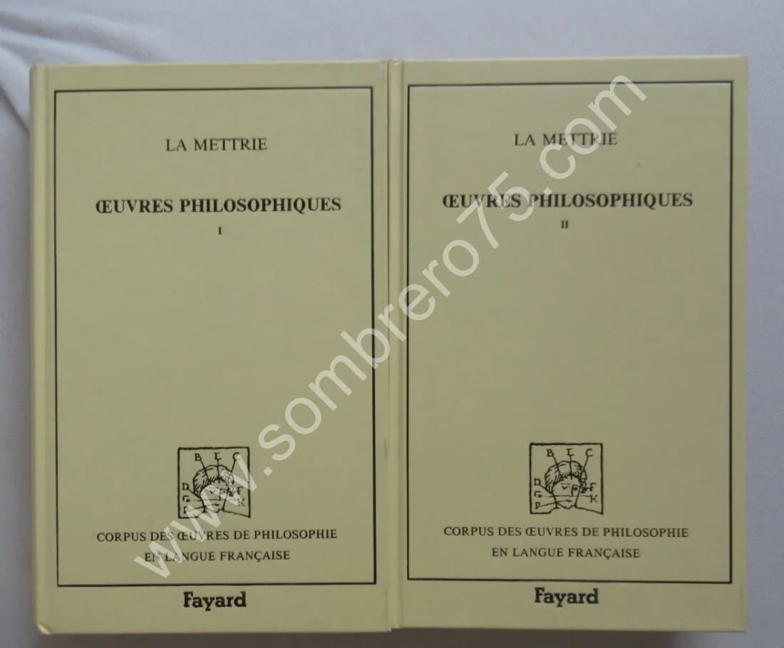 Oeuvres Philosophiques. LA METTRIE - 2 Tomes