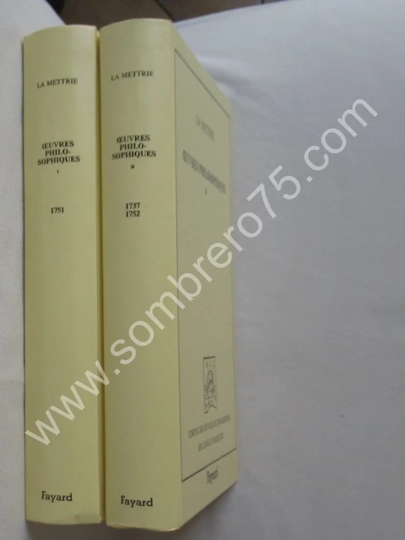 Oeuvres Philosophiques. LA METTRIE - 2 Tomes - Image 2