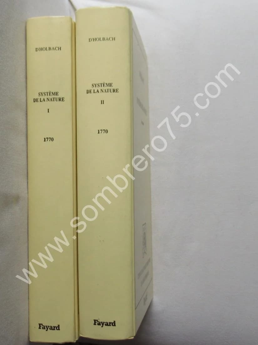 Système de la Nature - 2 Tomes. D'HOLBACH - Image 2