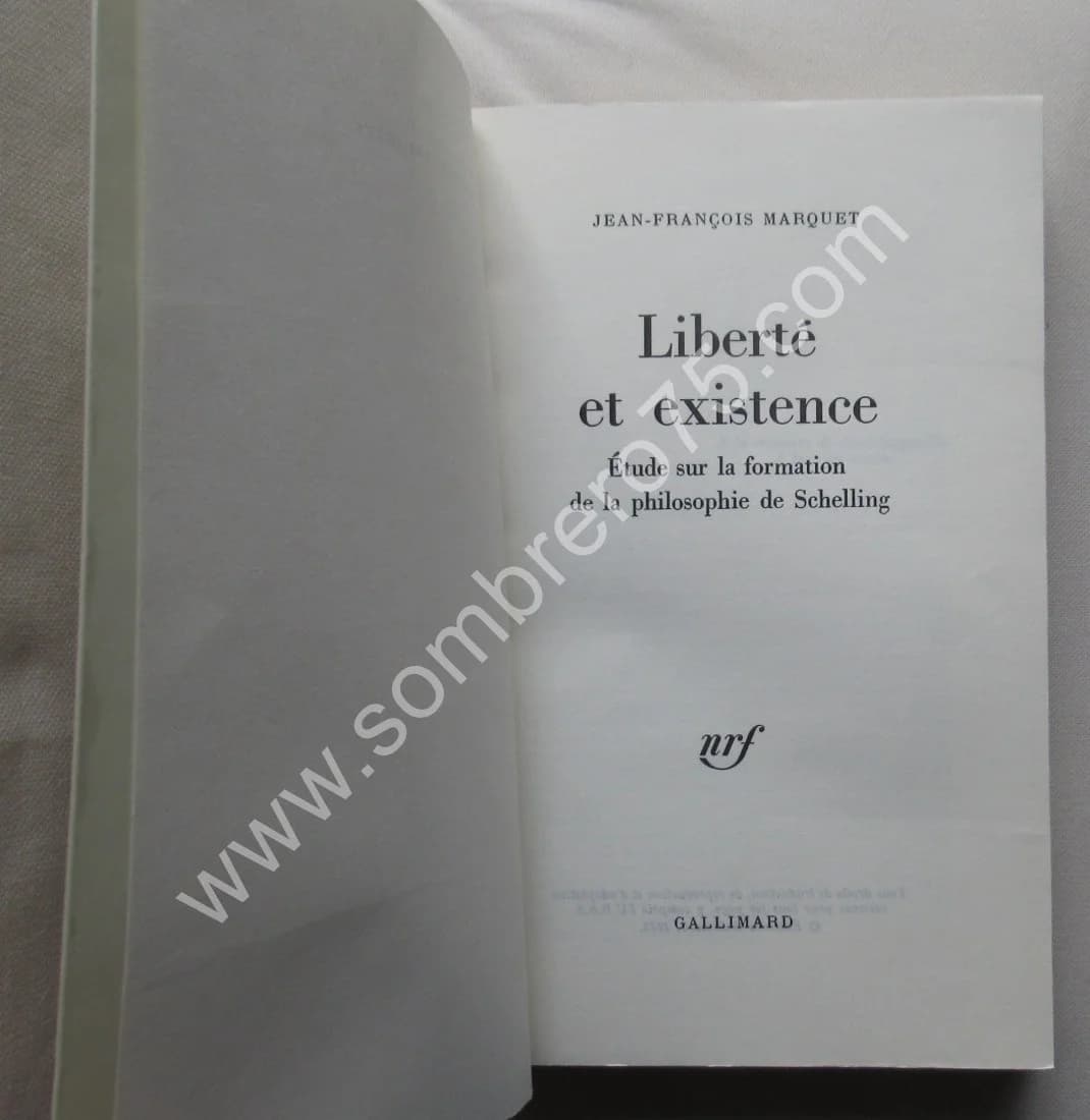 Liberté et Existence. (Schelling). Jean François MARQUET - Image 3