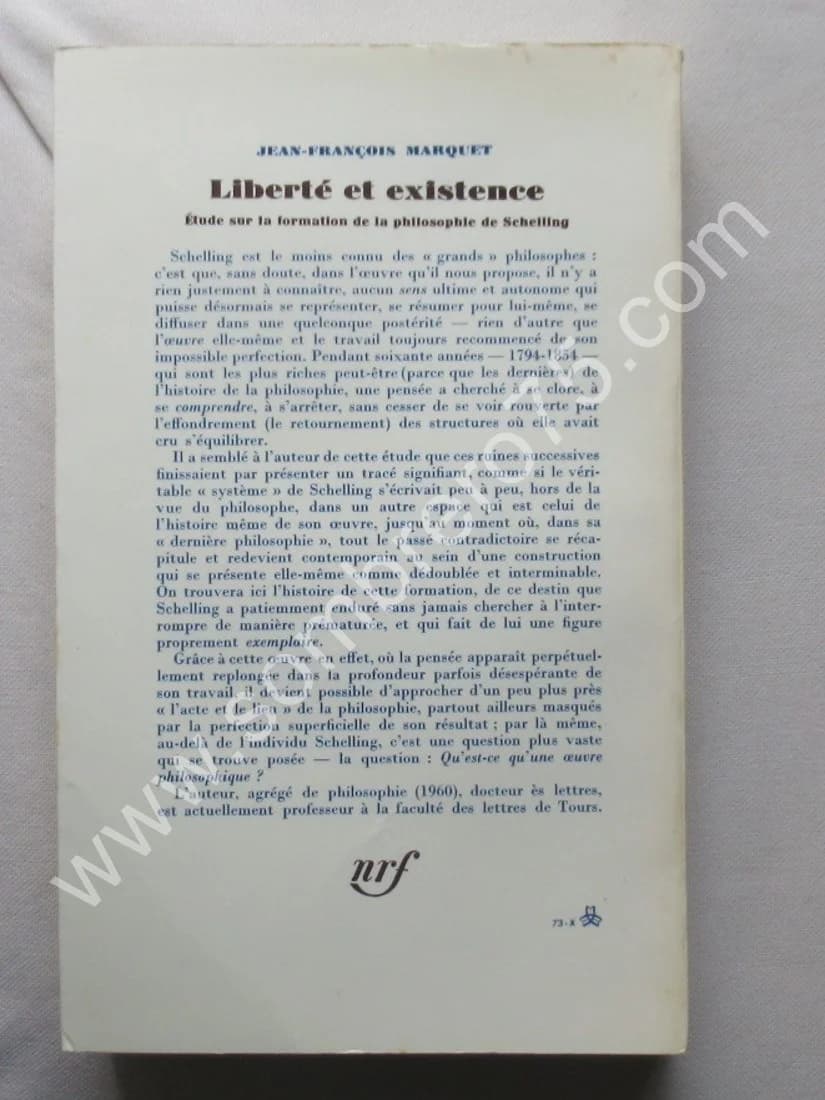 Liberté et Existence. (Schelling). Jean François MARQUET - Image 6