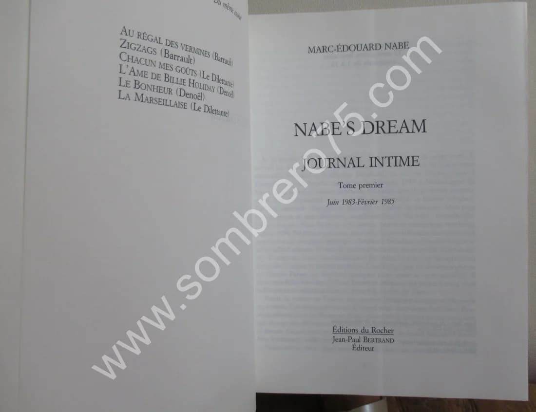 Journal Intime - 4 Vol. Marc Edouard NABE - Image 3