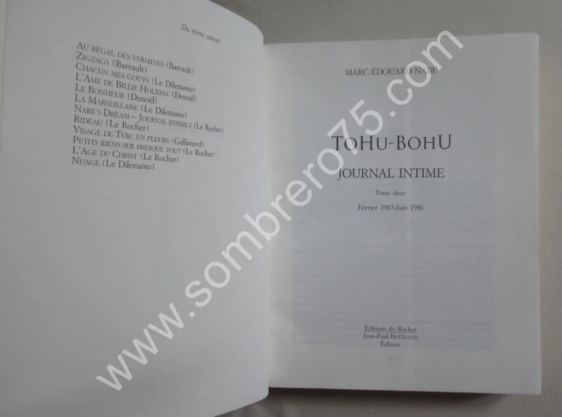 Journal Intime - 4 Vol. Marc Edouard NABE - Image 4