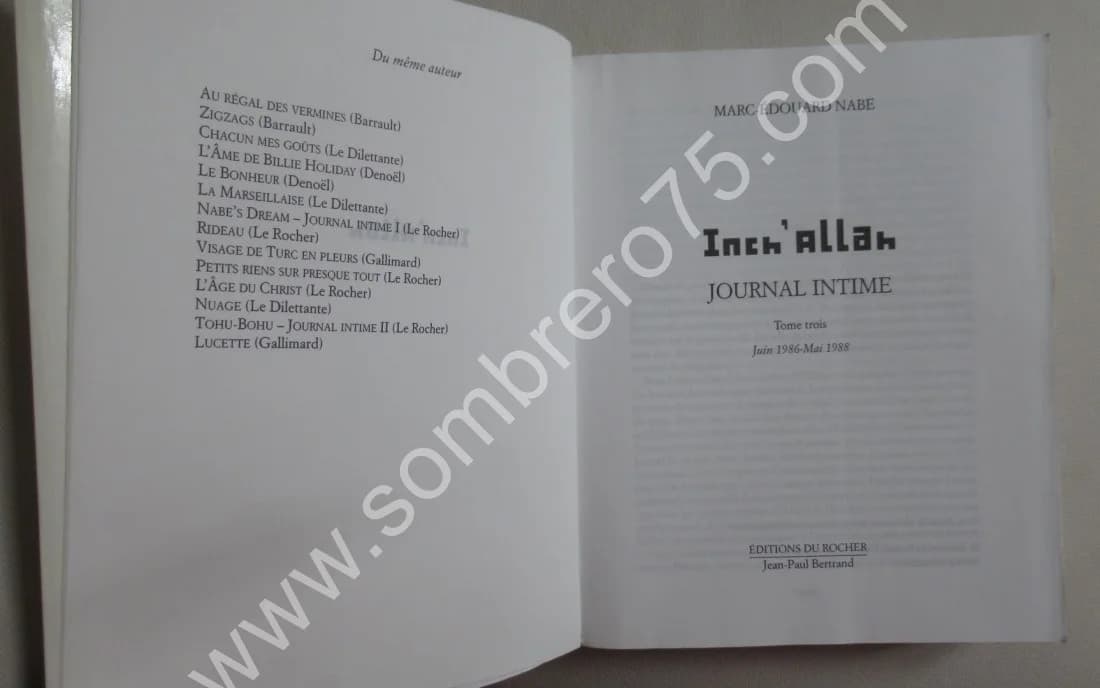 Journal Intime - 4 Vol. Marc Edouard NABE - Image 5