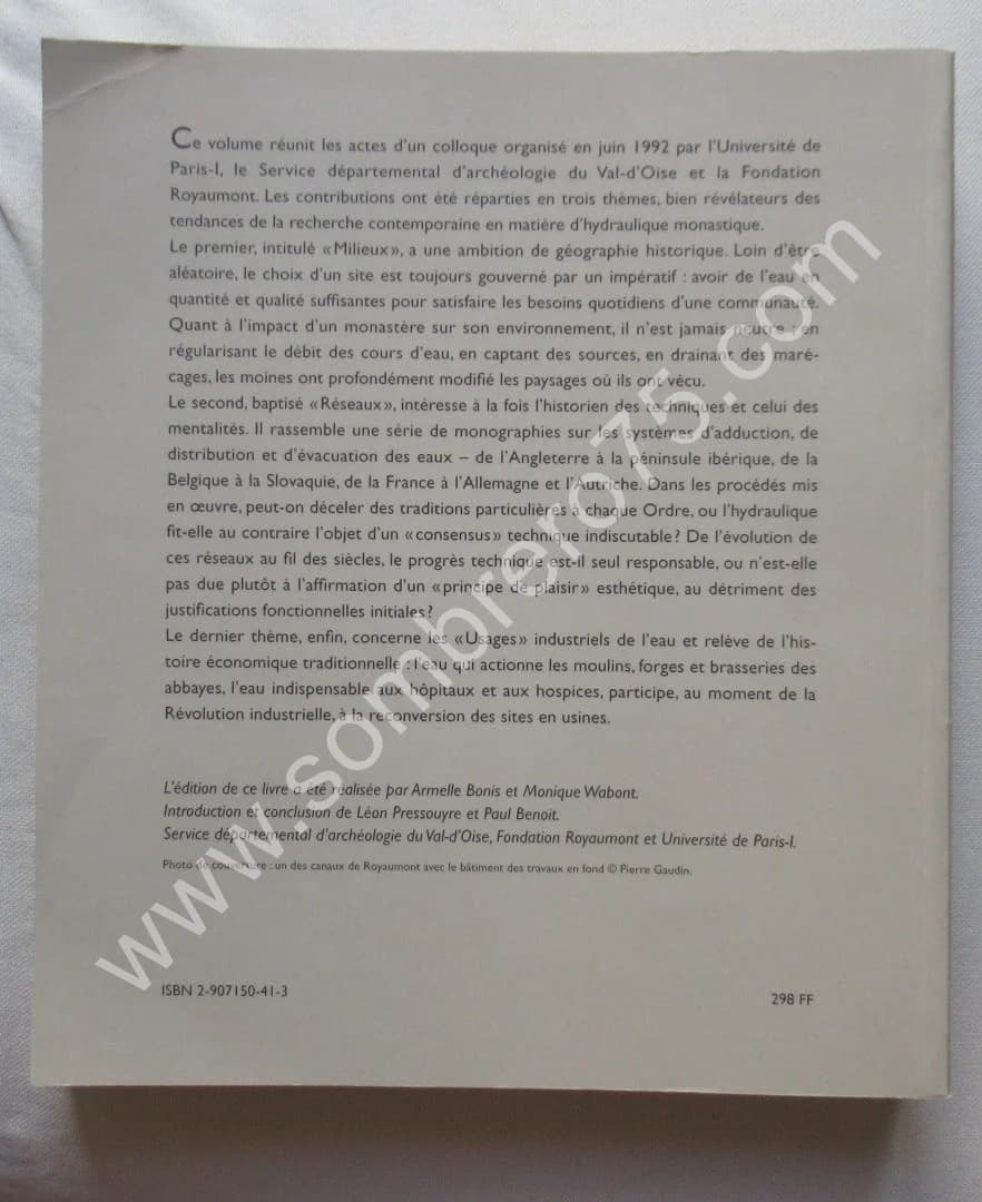 L'Hydraulique Monastique. Rencontres à Royaumont. 1996 - Image 11