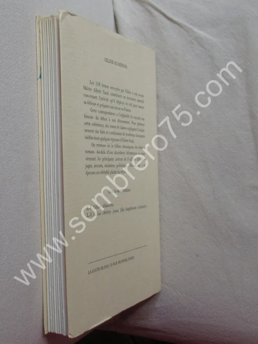 Lettres à son Avocat 118 lettres inédites. Louis Ferdinand CELINE 1984 - Image 7