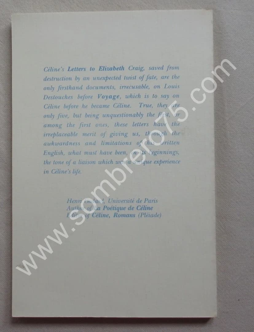 Céline. Letters to Elizabeth. 1990 - Image 8