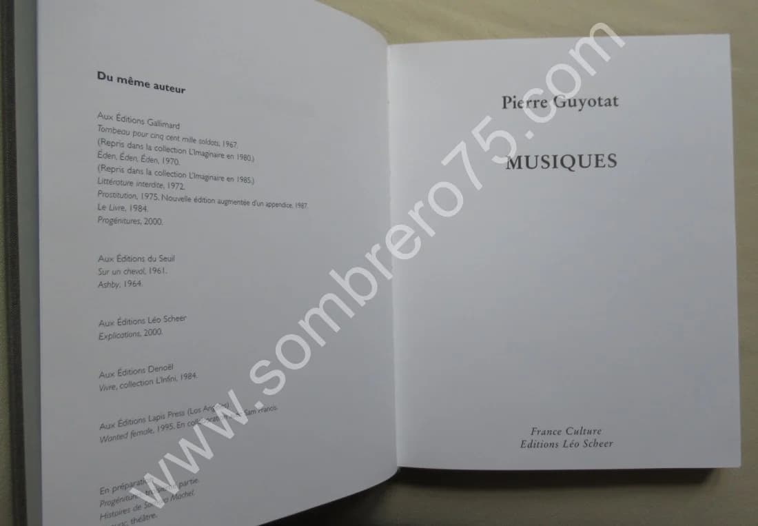 Musiques - Pierre GUYOTAT - Image 3
