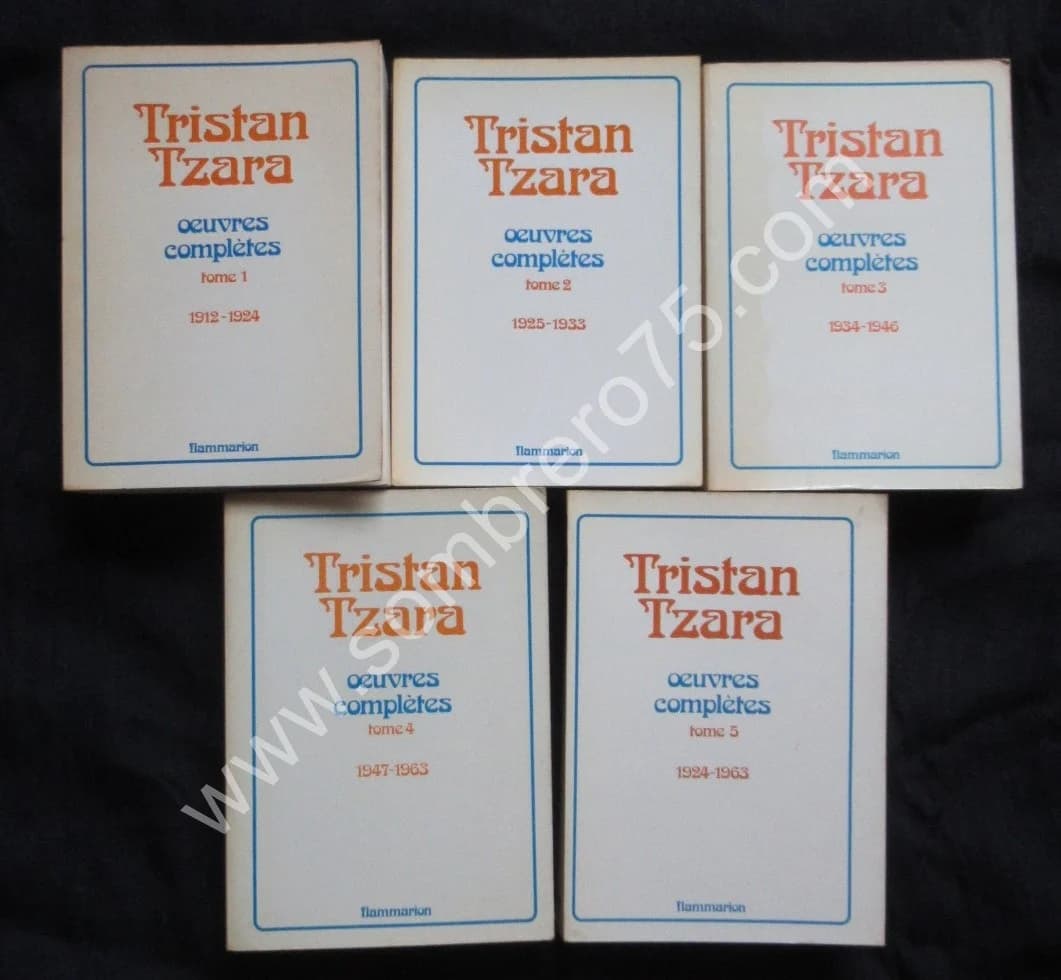 Oeuvres Complètes. 5 Tomes. Tristan TZARA