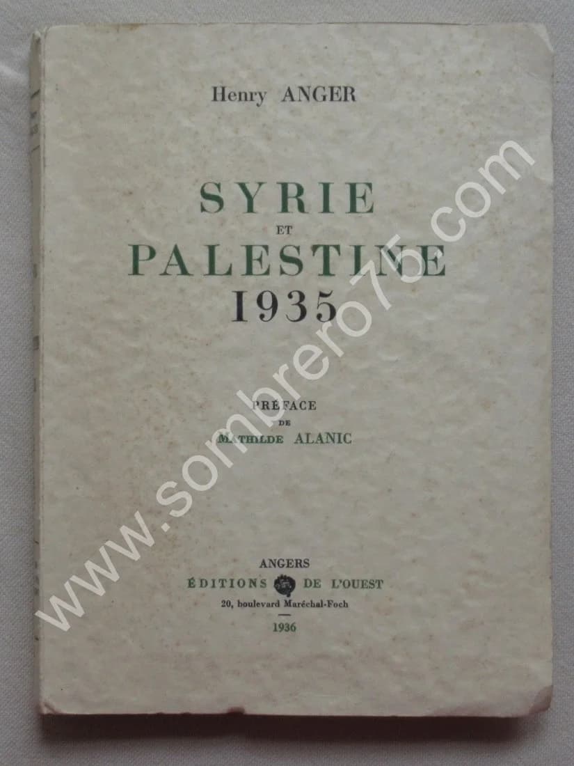 Syrie et Palestine 1935