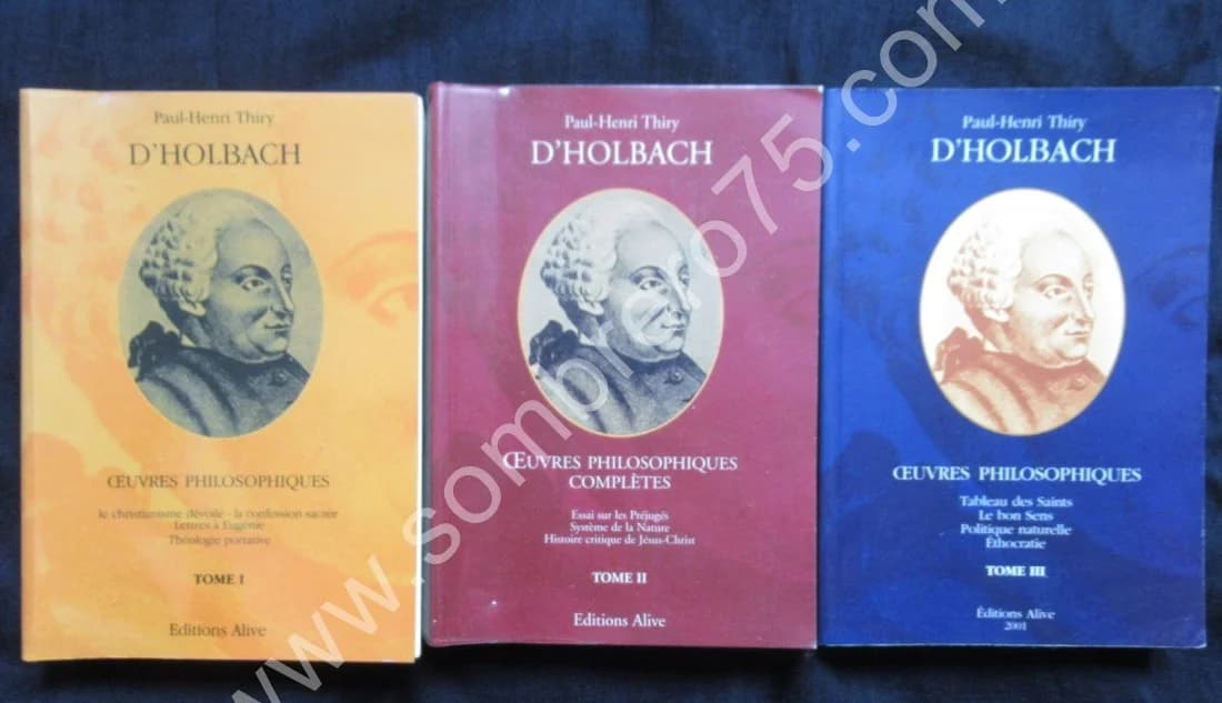 Oeuvres Philosophiques- 3 Tomes - Paul Henri Thiry - Image 2