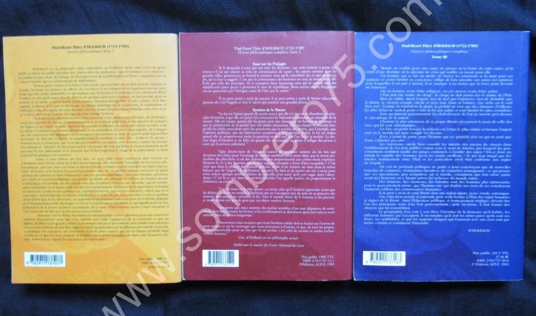 Oeuvres Philosophiques- 3 Tomes - Paul Henri Thiry - Image 9
