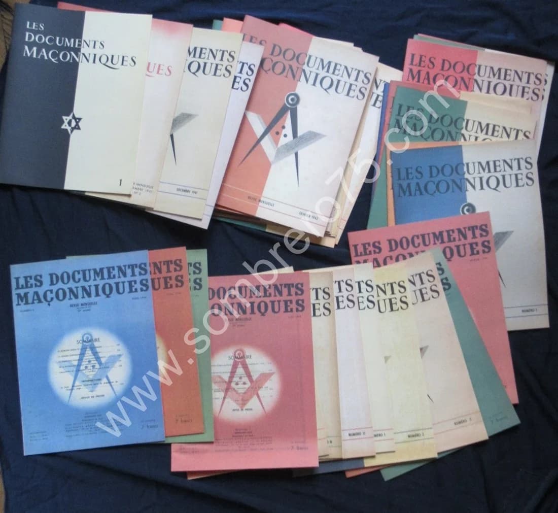 Les Documents Maçonniques - Revue Mensuelle - 33 numéros Complets 1941 à 1944 - Image 2