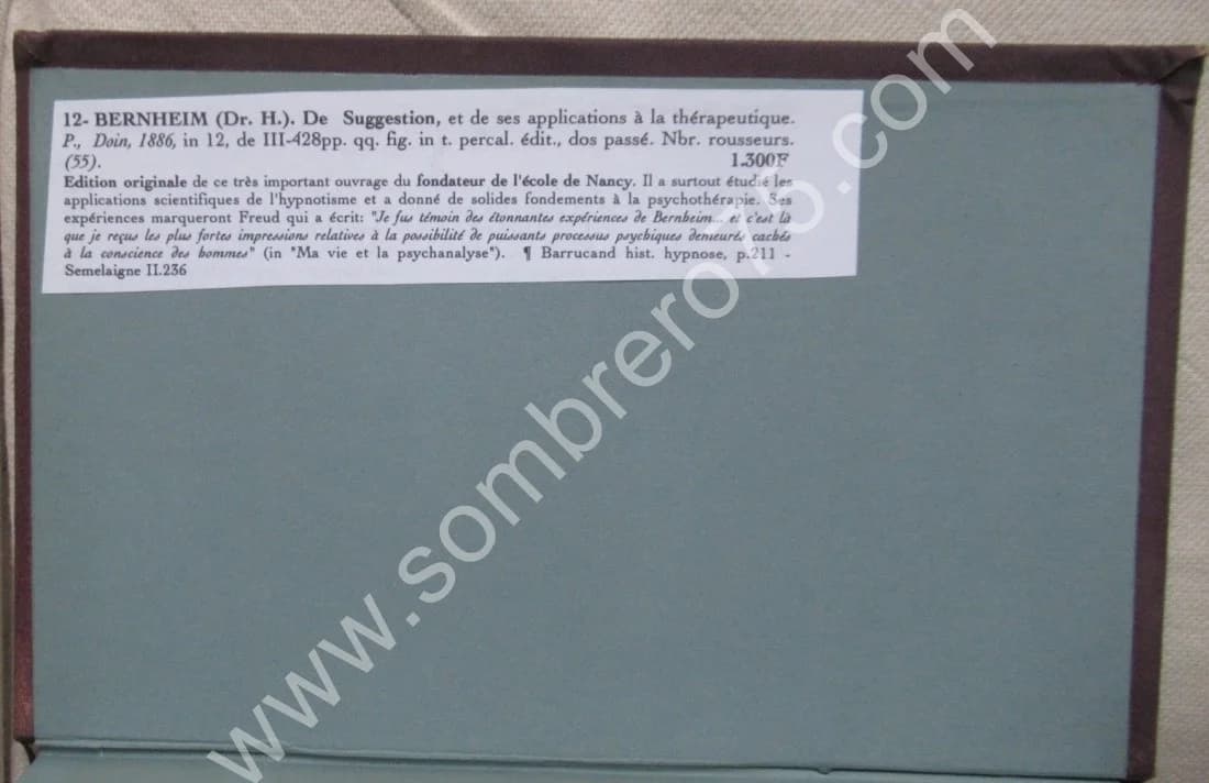 De la Suggestion et de ses applications H BERNHEIM 1886 - Image 8