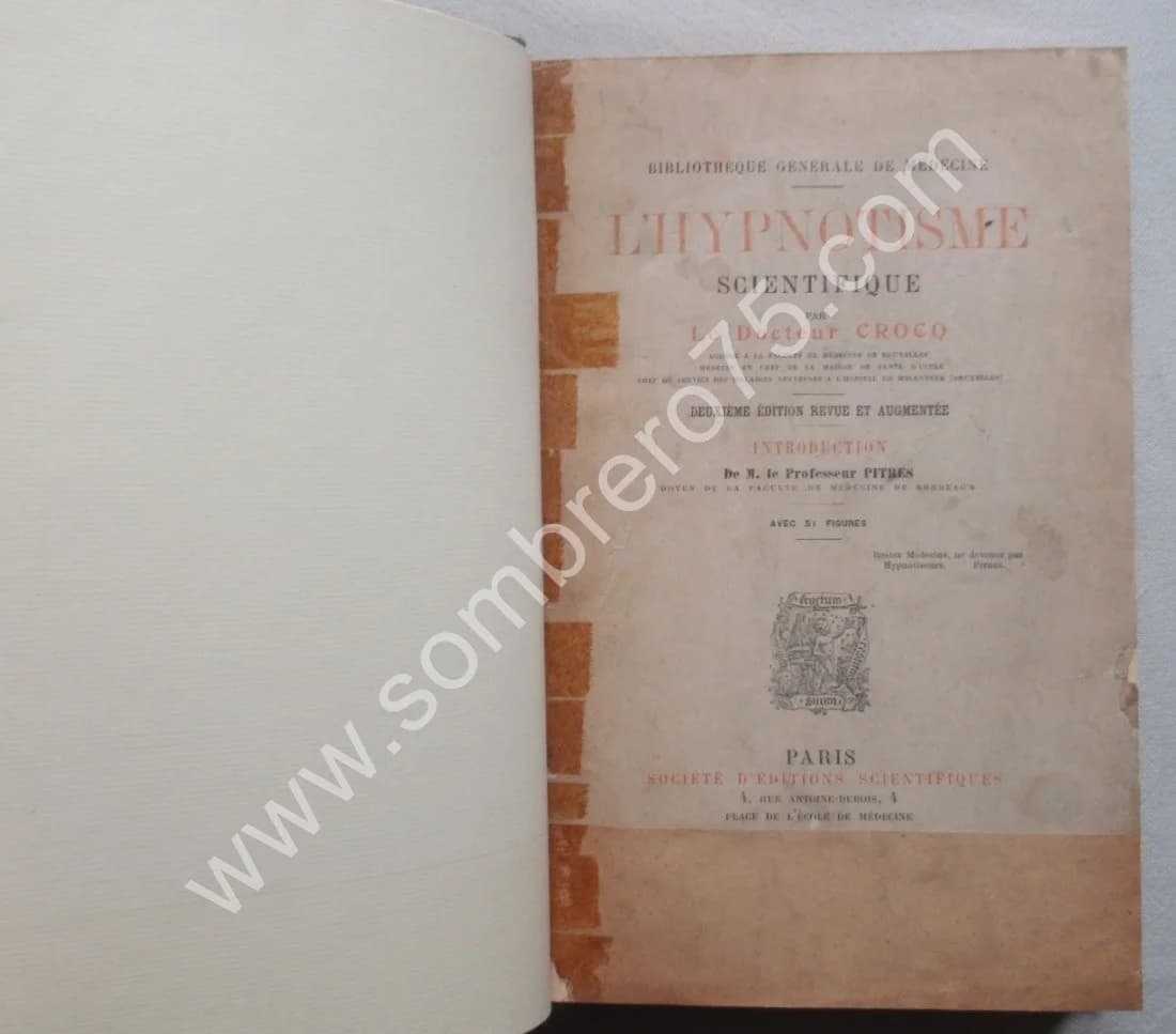 L'Hypnotisme Scientifique par le Docteur CROCQ. 1900 - Image 3