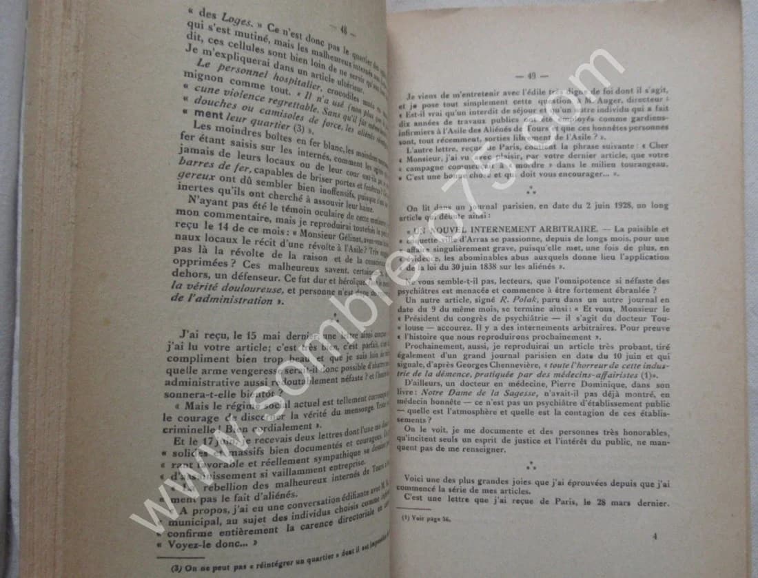 Souvenirs de mon Internement à l'Asile des Aliénés de Tours. GELINET - Image 5