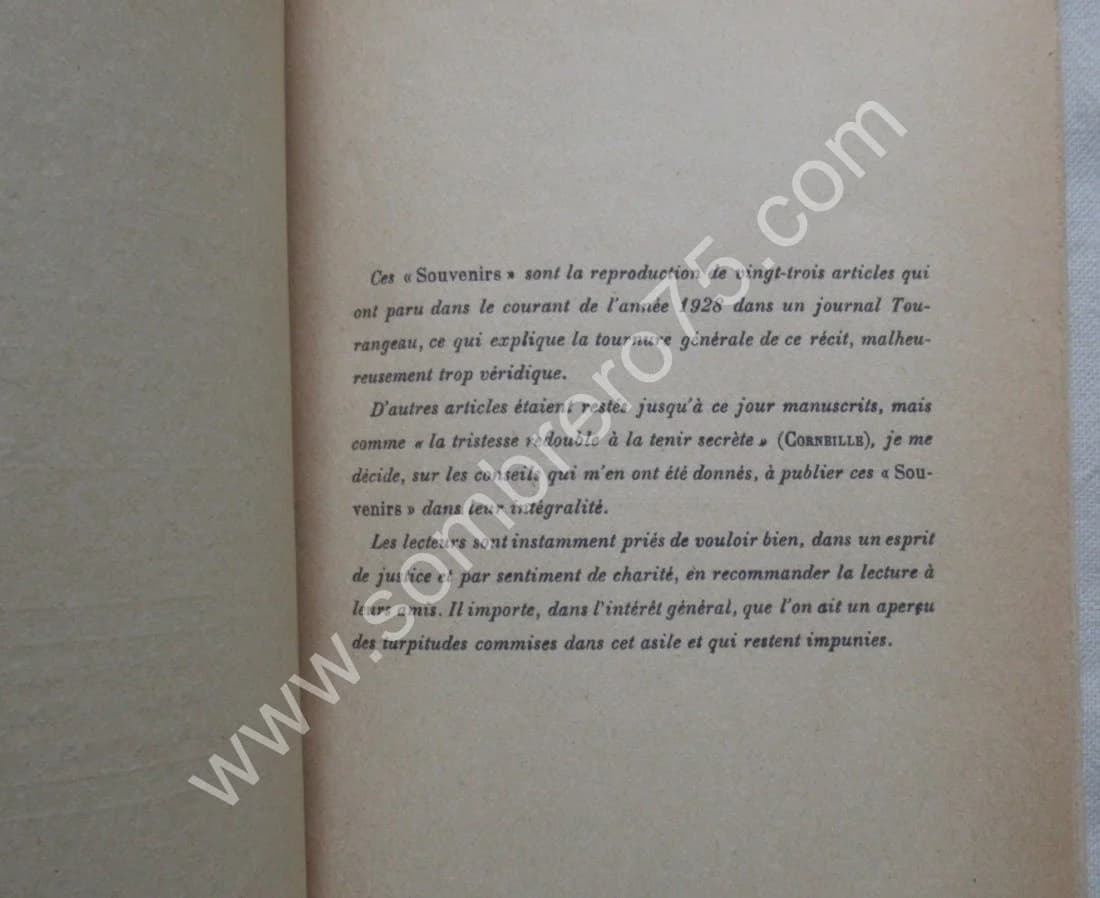 Souvenirs de mon Internement à l'Asile des Aliénés de Tours. GELINET - Image 6