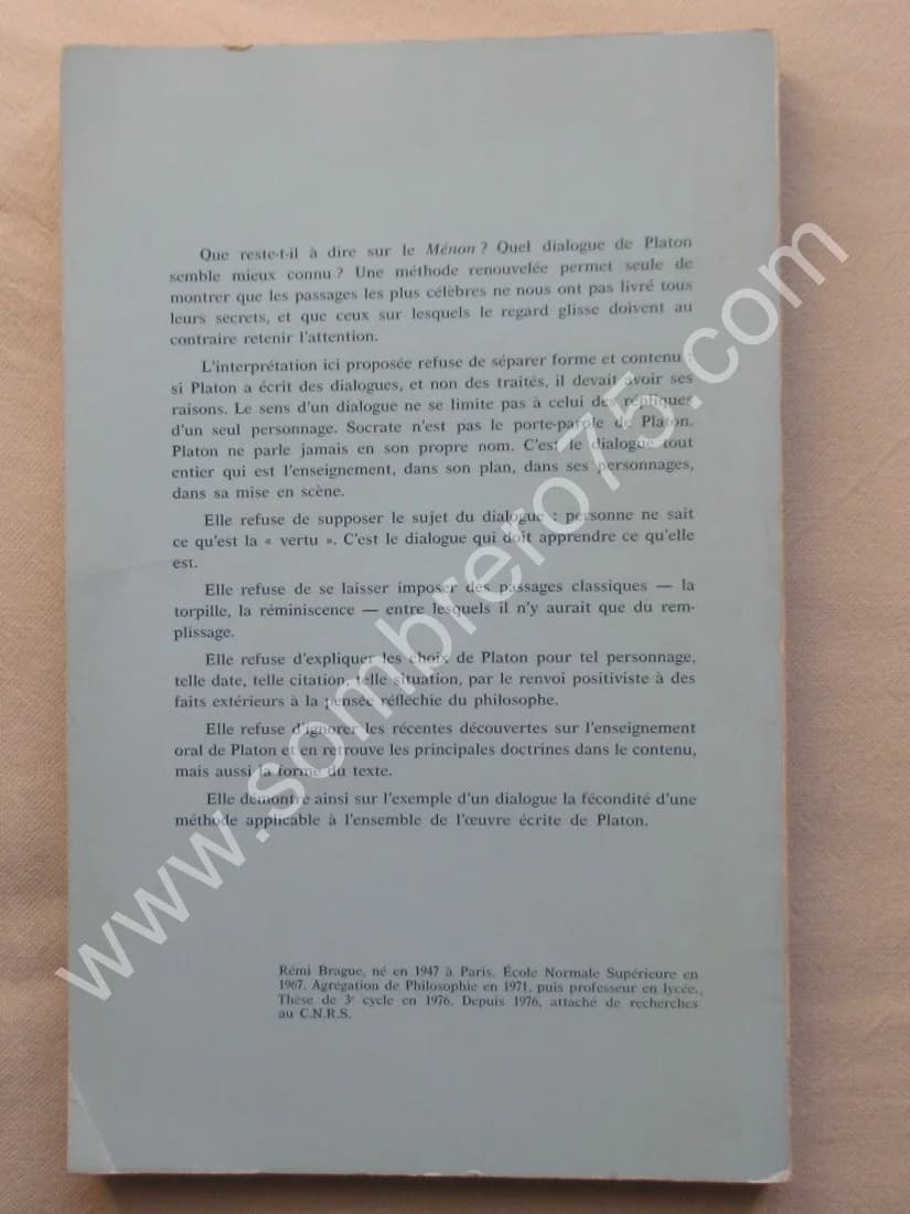 Le Restant Supplément aux commentaires du Ménon de Platon. R. BRAGUE - Image 7