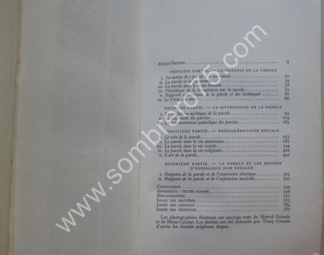 Ethnologie et Langage. La Parole chez les Dogon. CALAME GRIAULE - Image 9
