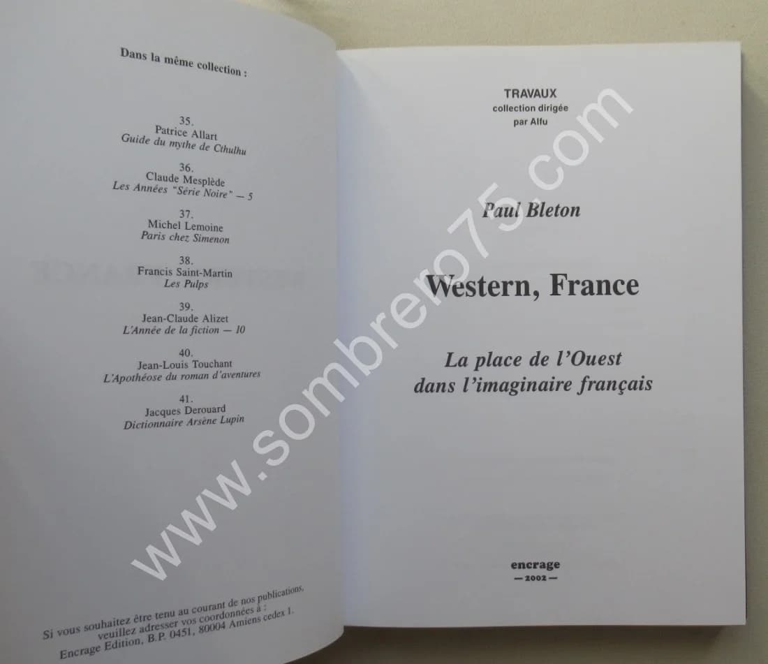 Western, France. La Place de l'Ouest dans l'imaginaire français. P. BLETON - Image 3
