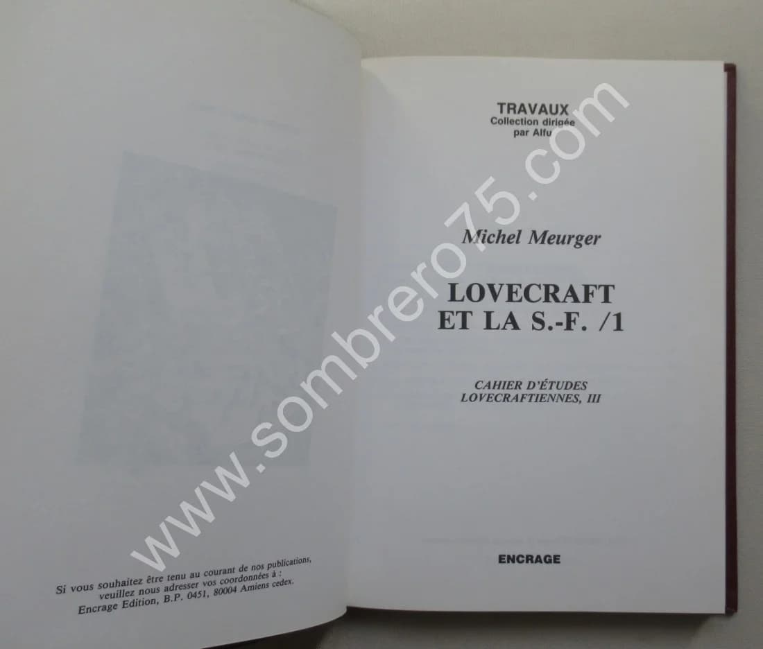 Lovecraft et la S. F. /1. Cahiers d'Etudes Lovecraftiennes III. M. MEURGER - Image 3