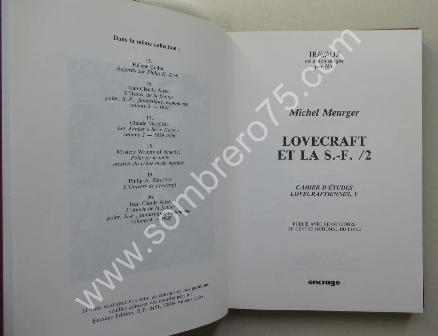 Lovecraft et la S. F. /2. Cahiers d'Etudes Lovecraftiennes V. M. MEURGER - Image 6