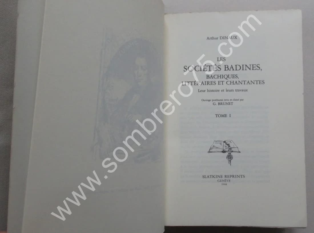 Les Sociétés Badines, Bachiques, Littéraires et Chantantes. 2 Vol - Image 3