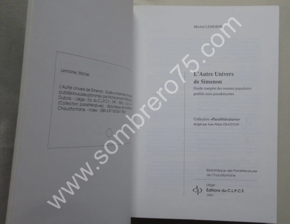 L'Autre Univers de Simenon.Michel LEMOINE - Image 3