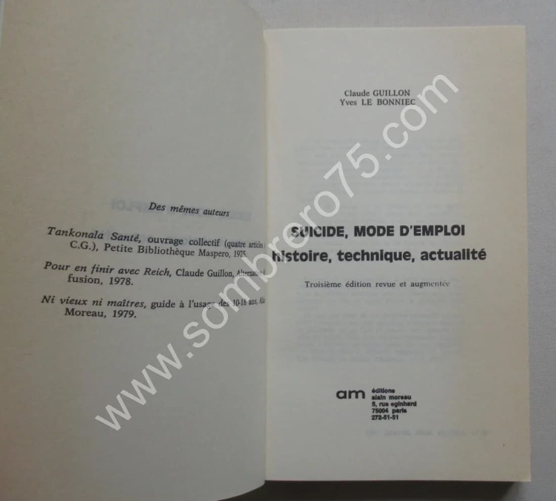 Suicide Mode d'Emploi. Histoire, technique, actualité - Image 3