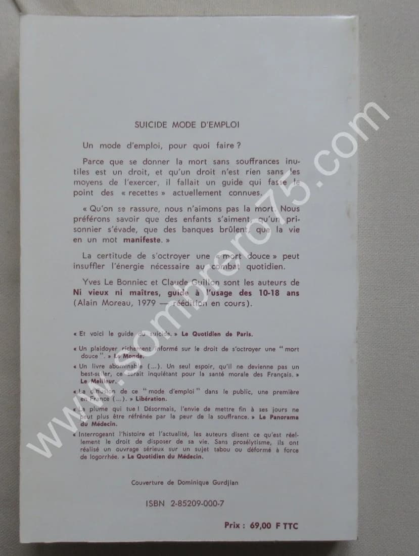 Suicide Mode d'Emploi. Histoire, technique, actualité - Image 4